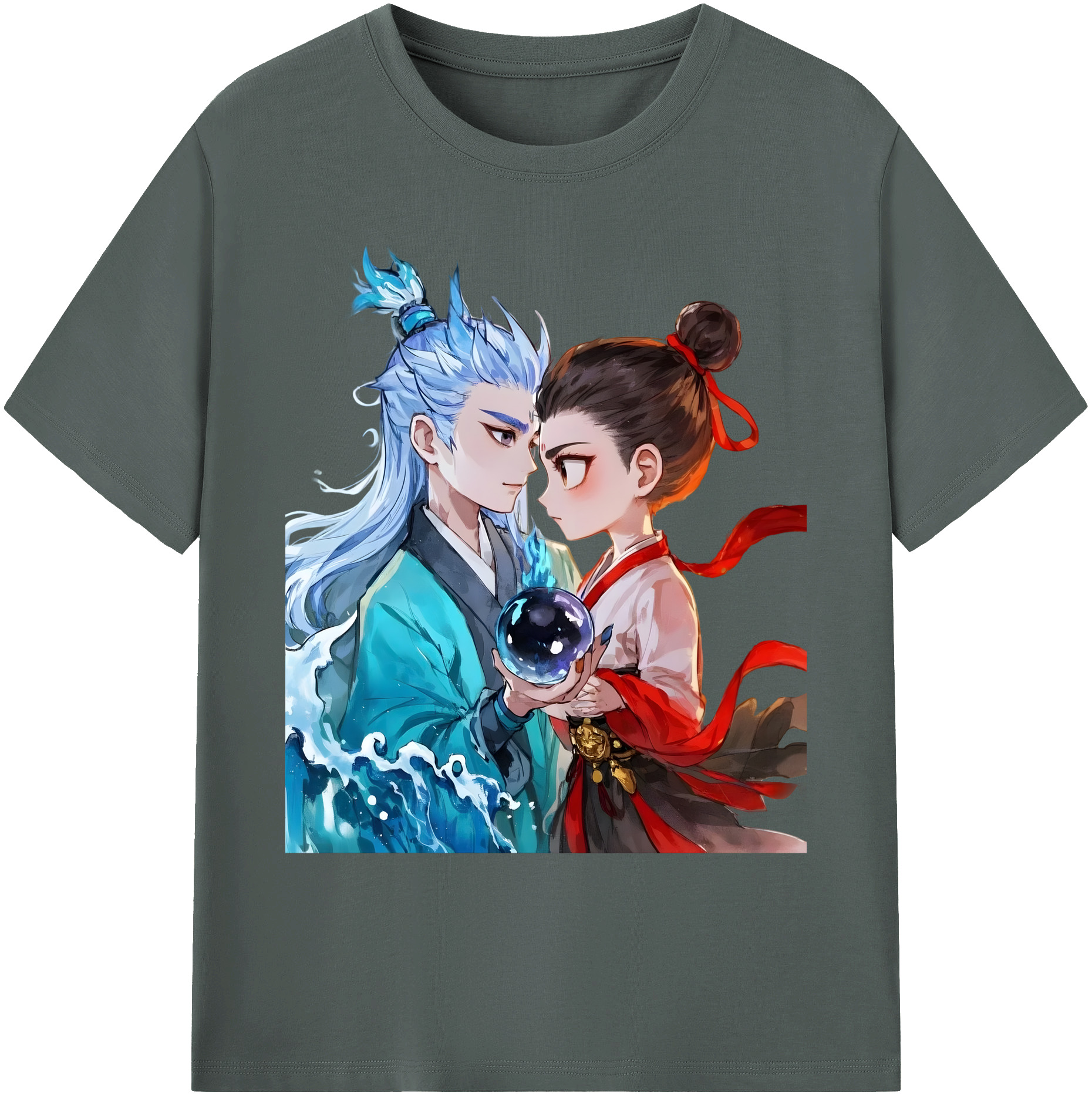 （画像用） Ne Zha 2 ナタ 魔童の大暴れ 綿100％ メンズ半袖Tシャツ｜肌触りやわらか＆通気性